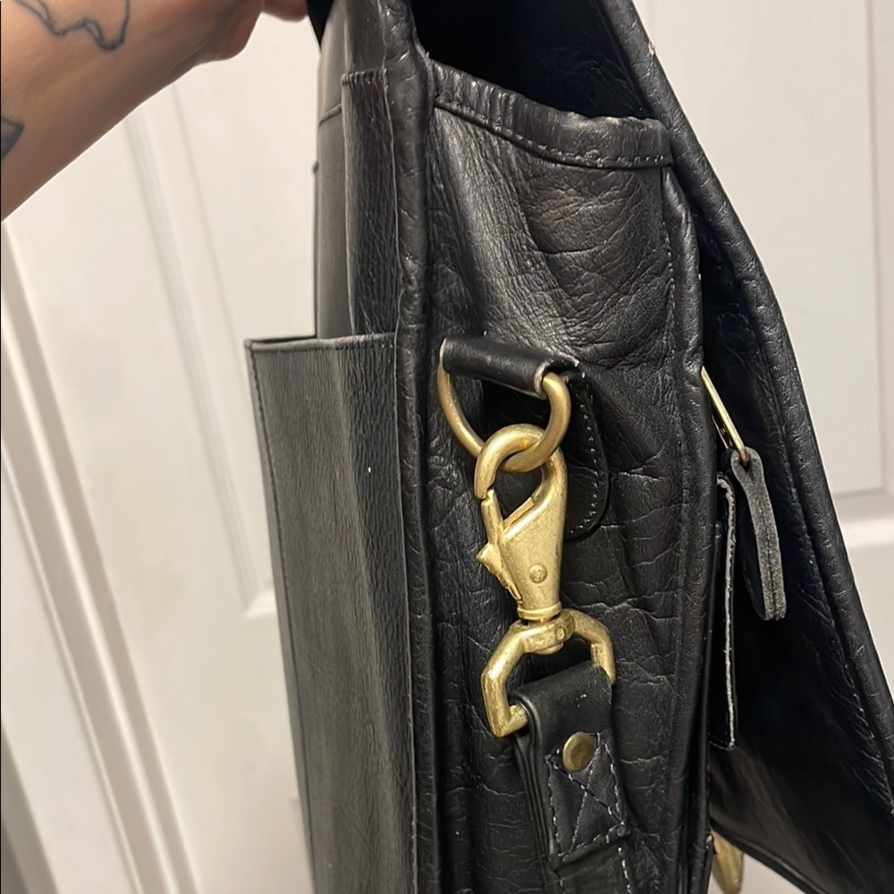 Vintage Frye Black Leather Bag - Picture 6 of 7